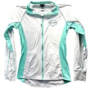 Harley-Davidson Womens Mint Green & White Performance Jacket Size Medium Biker